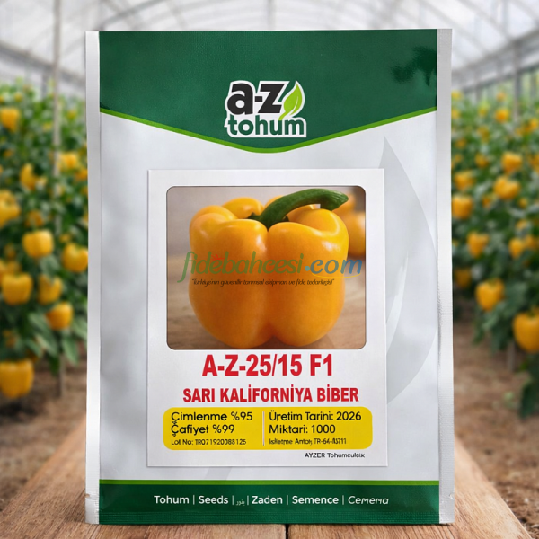 AZ 2515 F1 Sarı Kalifornia Biber Tohumu